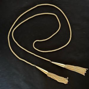 Kendra Scott Phara gold tassel lariat necklace